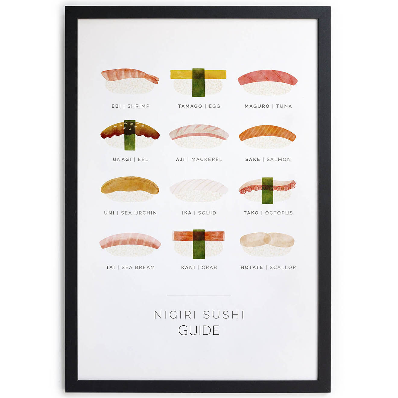 Adapta Blue Cadre Sushi multicolore - 60x40 cm