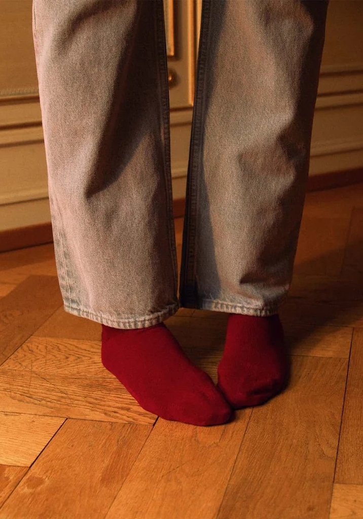 DillySocks Socken 3er-Pack Smooth Ferrari Red
