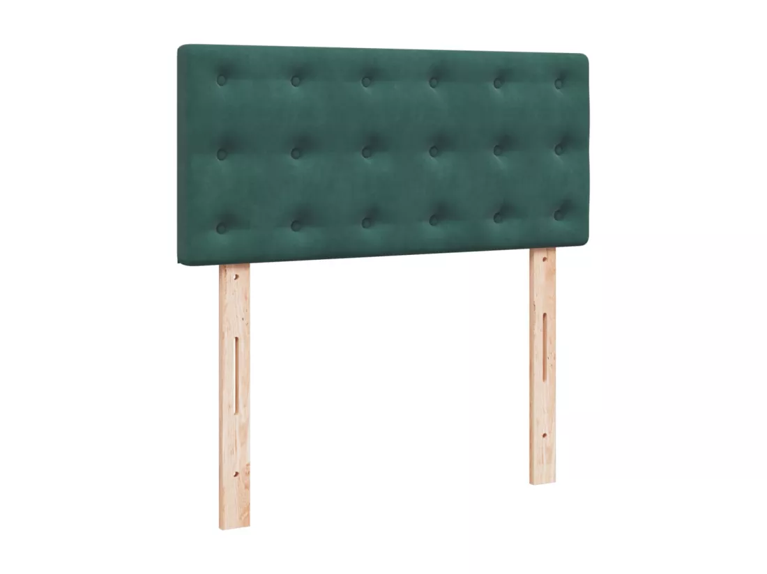 Sommier à lattes de lit avec matelas Vert foncé 90x190 cm