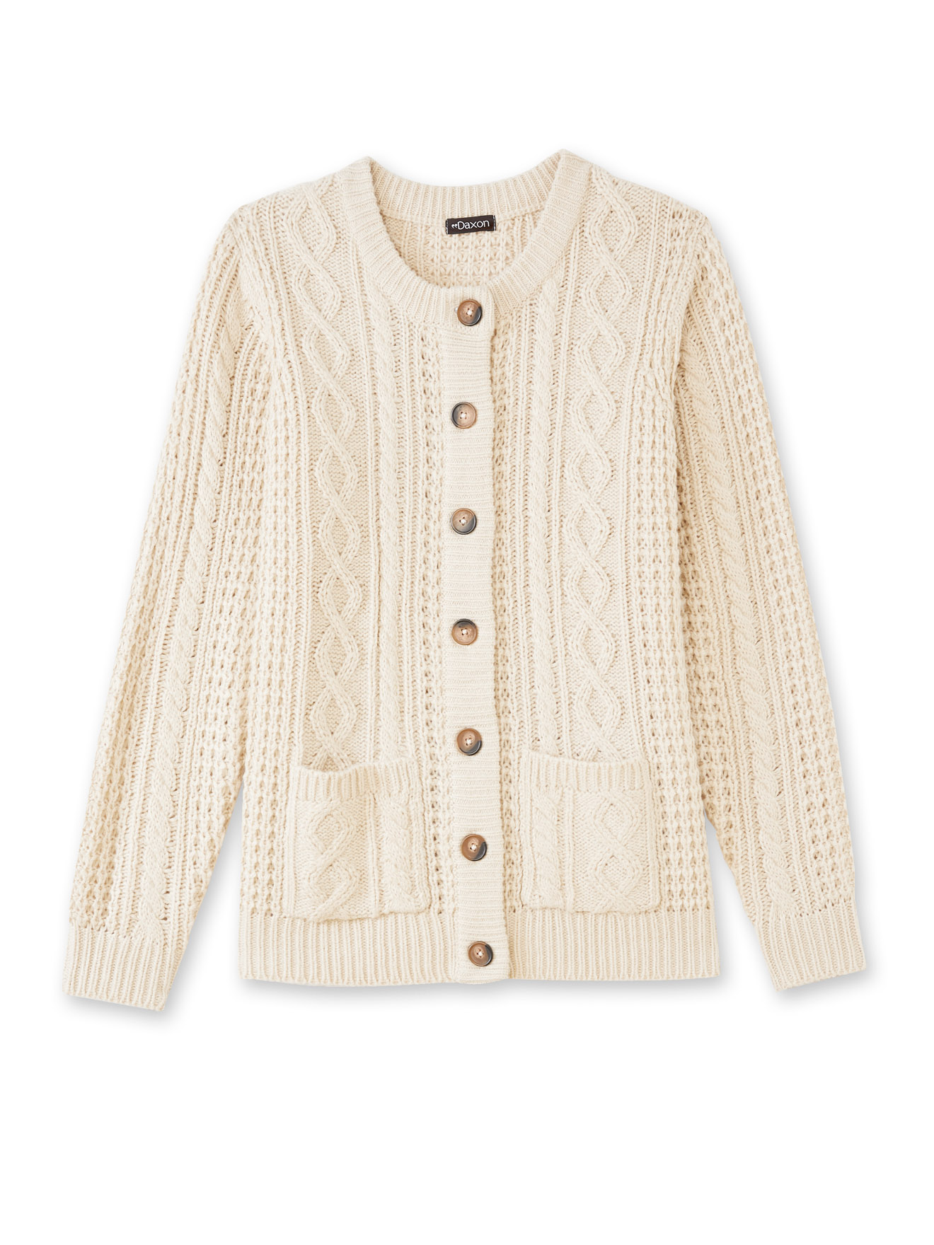 Cardigan torsadé col rond