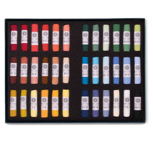 UNISON COLOUR Soft-Pastellkreiden, 36er-Sets, ganze Kreiden