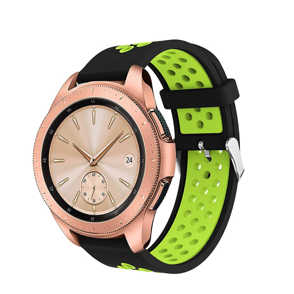 Samsung Galaxy Watch 5 (44/40mm) / Watch 5 Pro (45mm) Silikon Armband Dual Color Dornschliesse - Schwarz / Grün