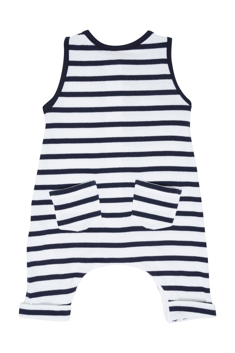 Combinaison rayée Baby - coton rustique