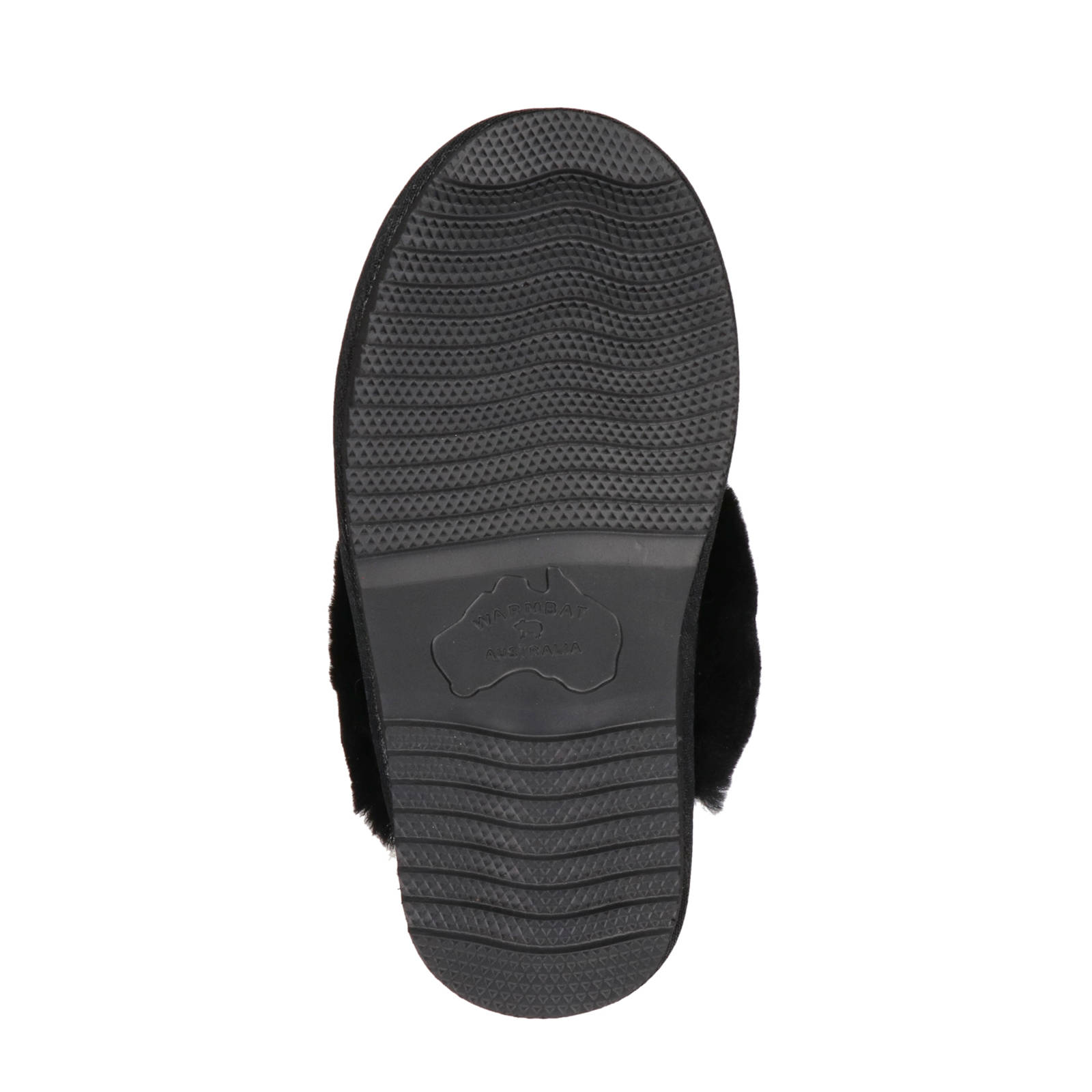 Warmbat Australia leren pantoffels zwart