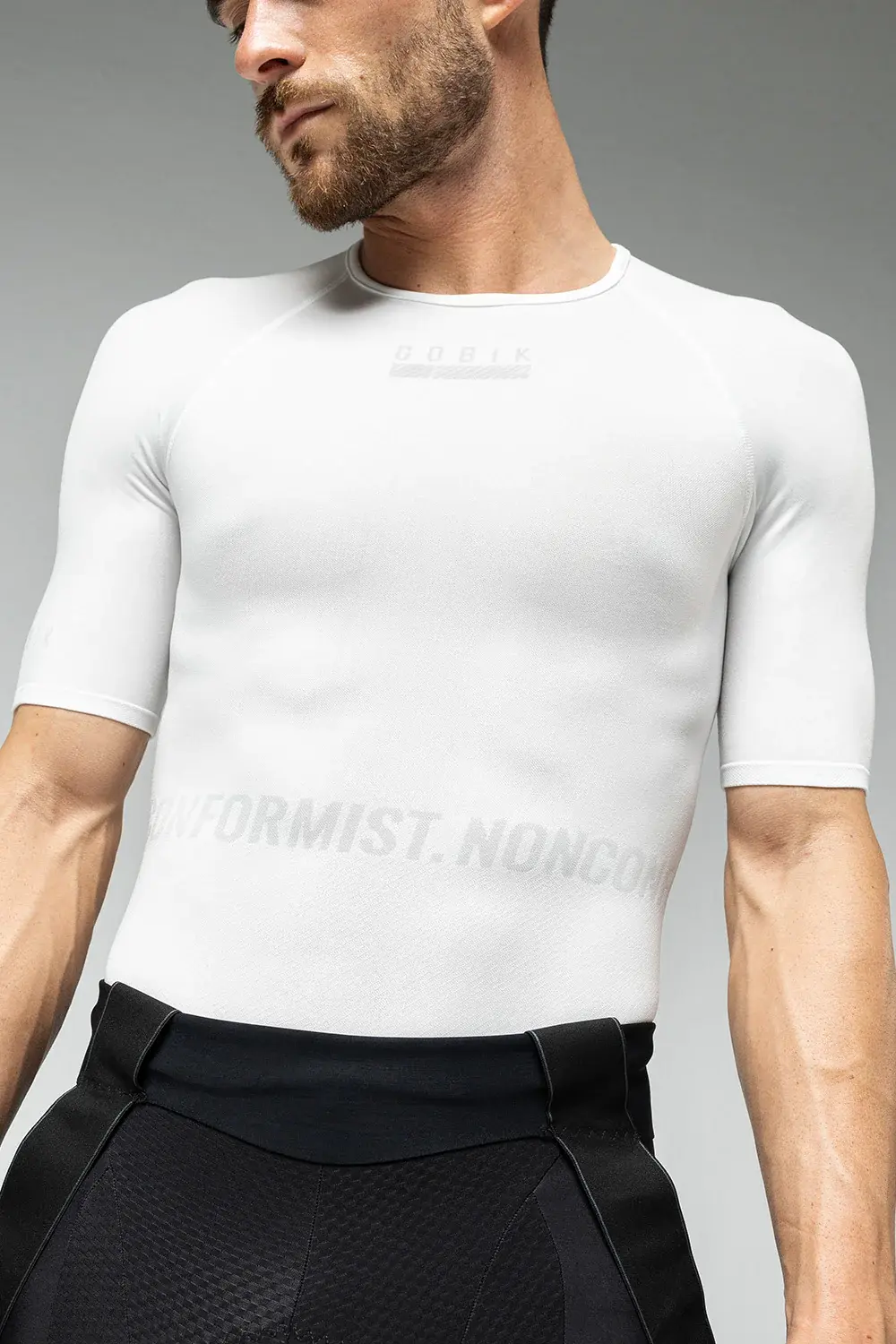 Gobik Limber Skin Ondershirt Korte Mouwen Wit Heren
