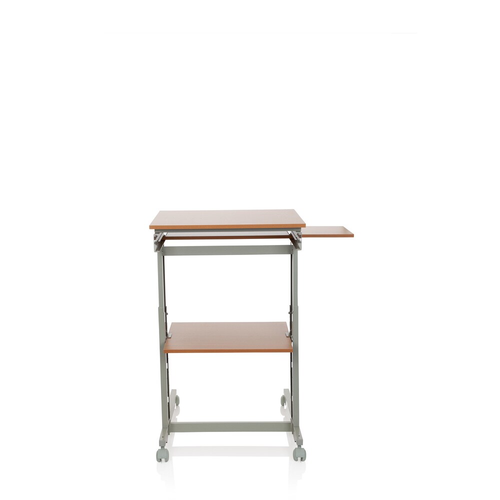 Stehschreibtisch WORKSTATION Melaminharzbeschichtete Spanplatte, Gestell pulverbeschichteter Stahl hjh OFFICE