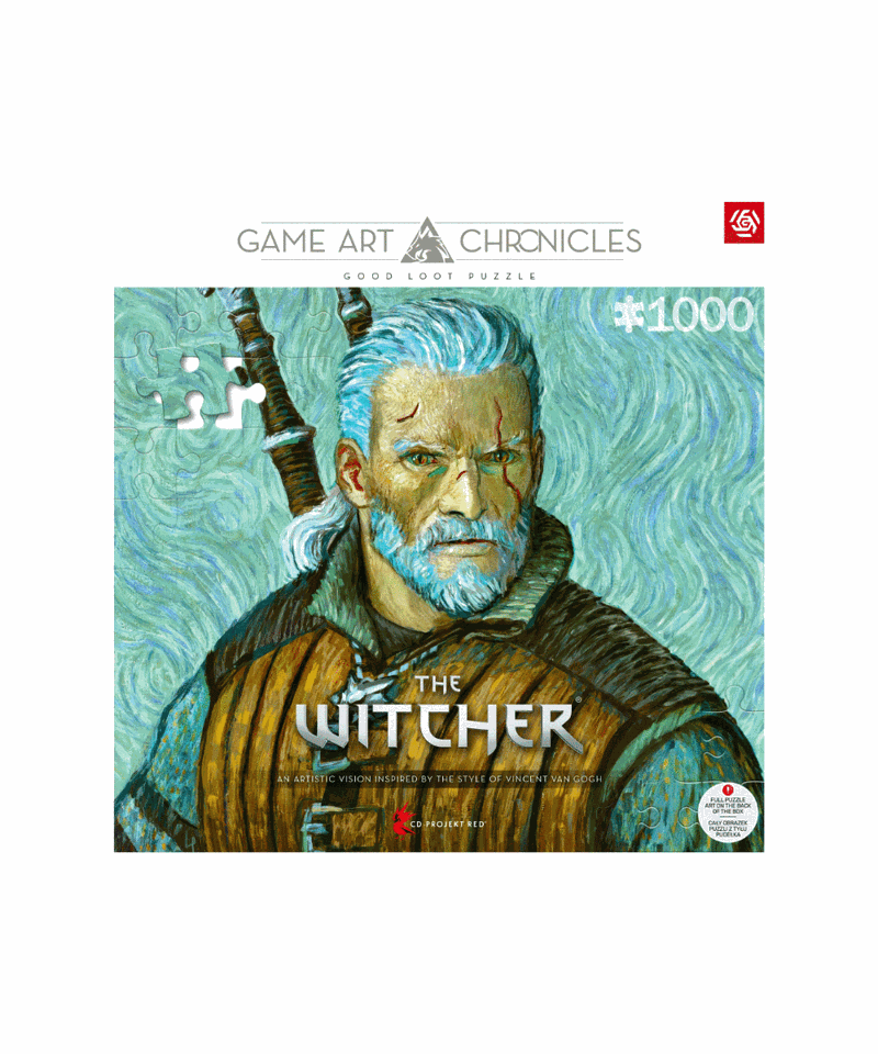 Good Loot Game Art Chronicles Puzzle: The Witcher Geralt & Vincent van Gogh (1000 pieces)