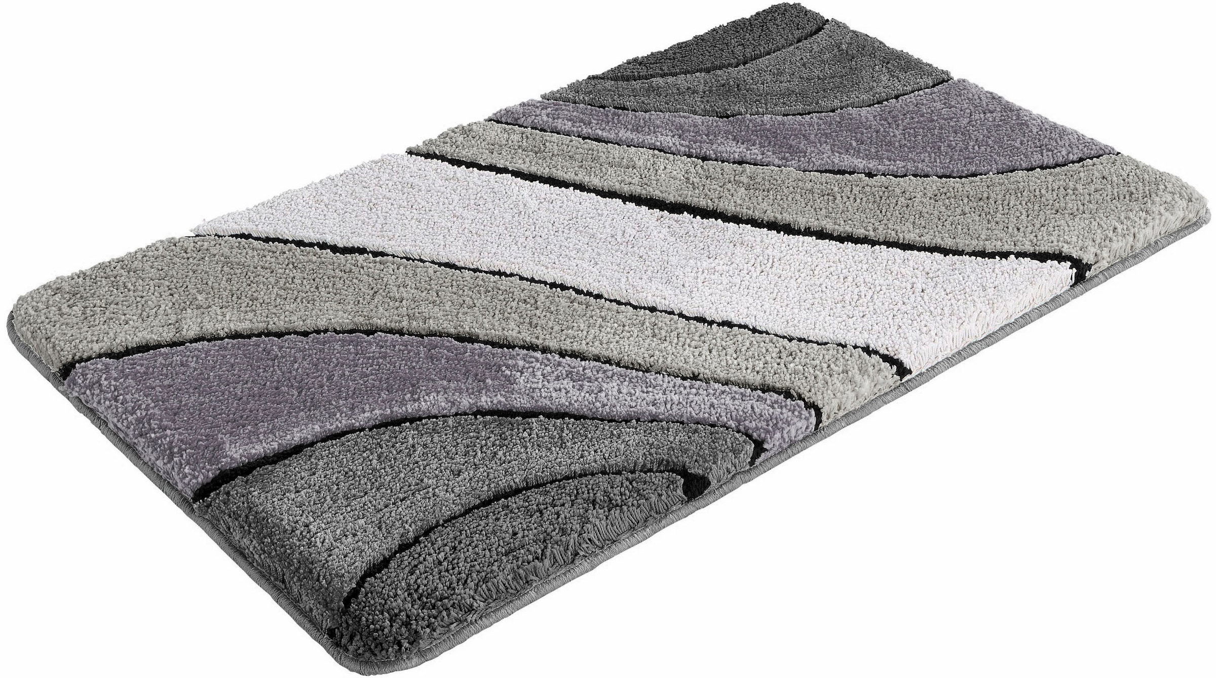my home Badematte »Josie, Badvorleger, Badezimmer Teppich« Höhe 20 mm rutschhemmend beschichtet fussbodenheizungsgeeignet | schnell trocknend | strapazierfähig Badteppich, Badematten, rechteckig, rund & als 3-tlg. Set erhältlich