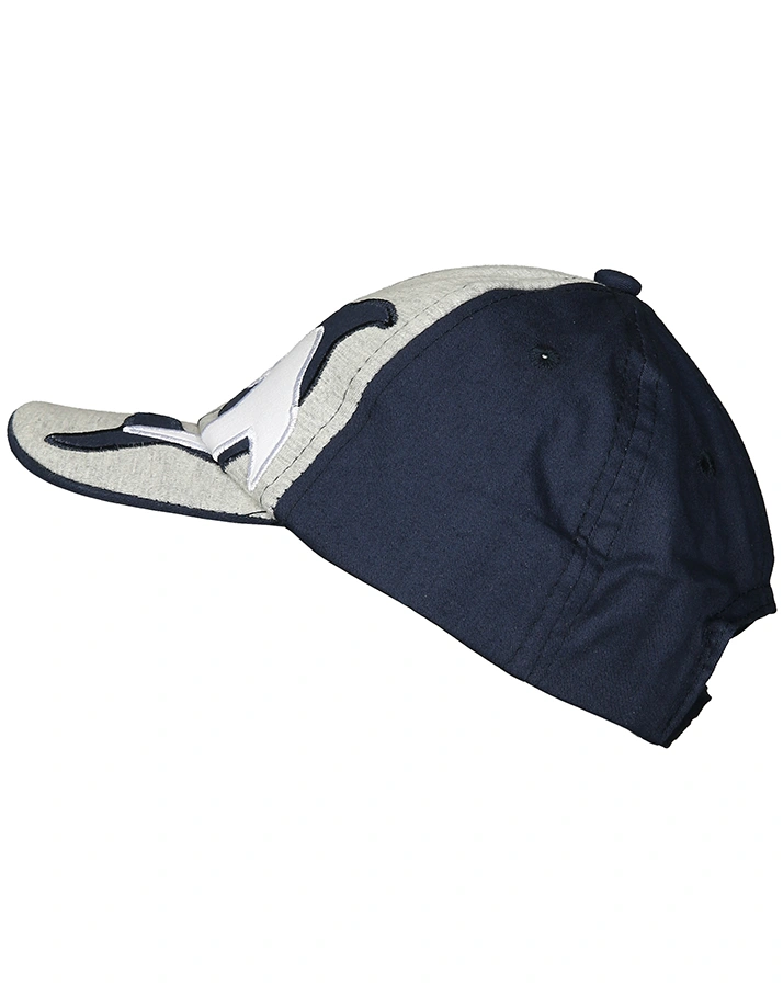 Basecap OCEAN – HAI in grau melange/dunkelblau
