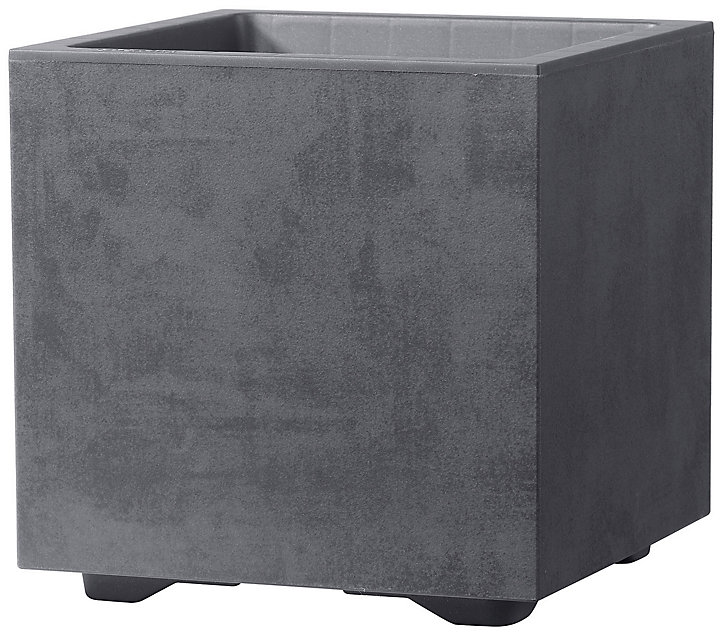 Cube à réserve d'eau plastique Deroma Millennium anthracite 25 x 25 x h.25 cm