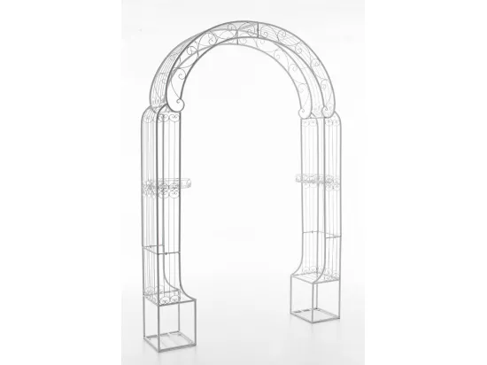 Arche à rosiers - Métal & Métal - Blanc - Alessia
