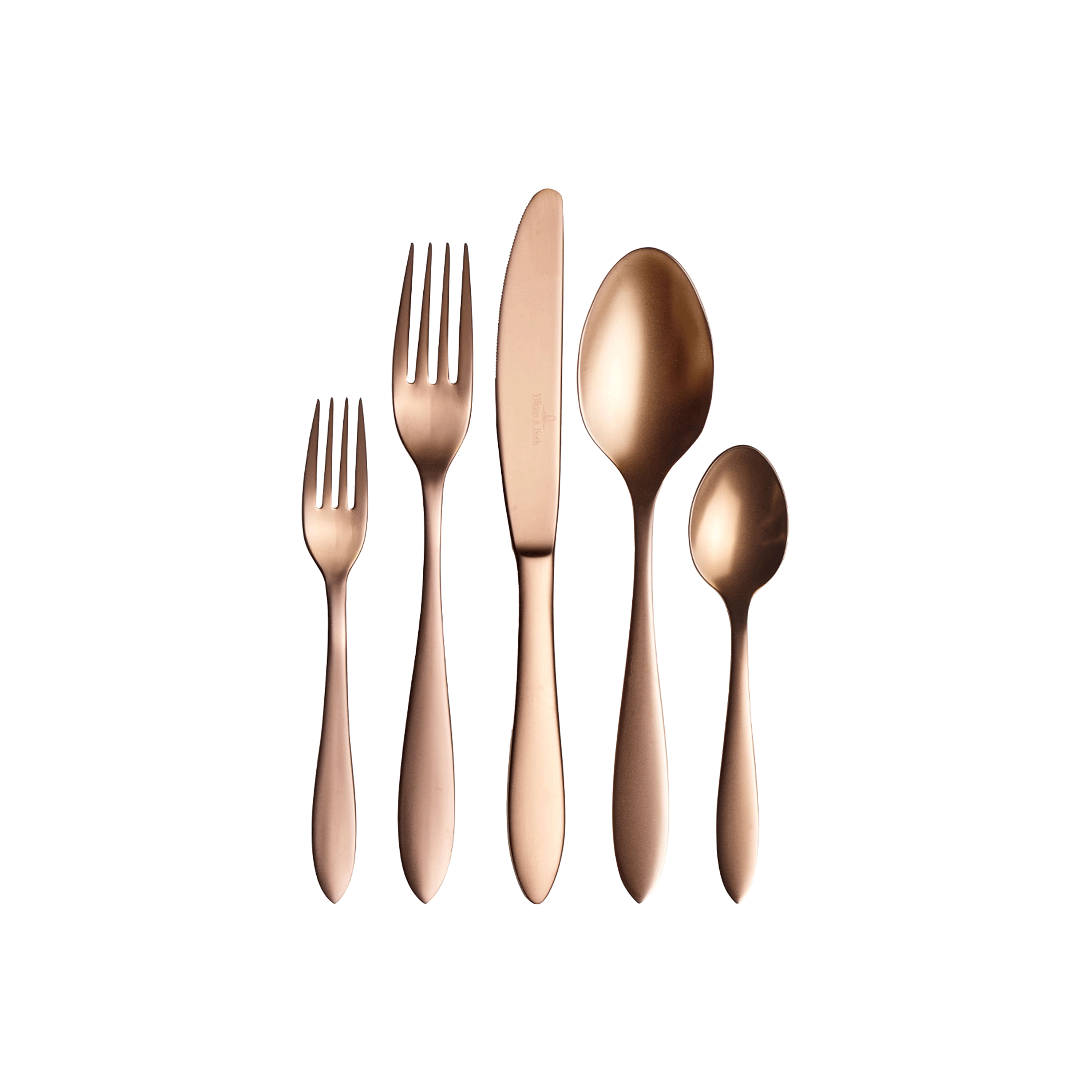 Manufacture 5-piece flatware set Brown, stainless steel