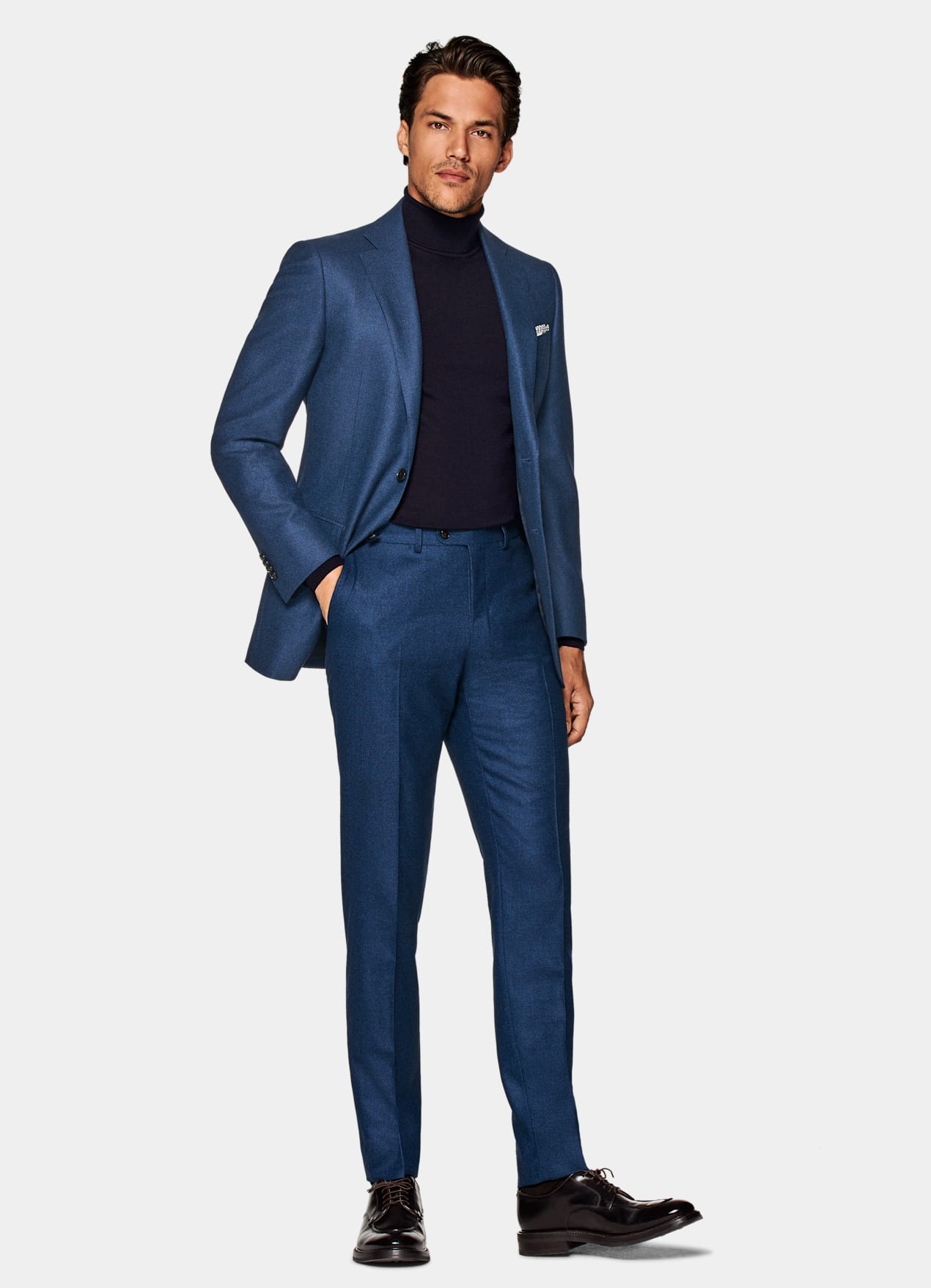 Costume Lazio coupe Tailored bleu moyen