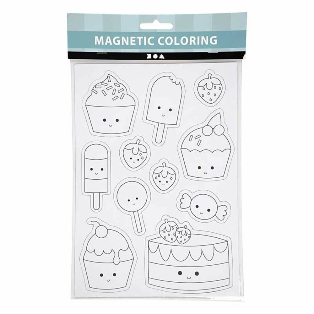 11 magnets blancs à décorer - glace