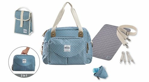 Sac à langer Genève 2 PLAY PRINT bleu - BEABA