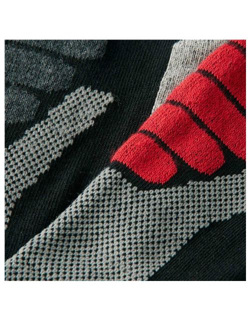 Xtreme Walking Socks All Weather 2-Pack Zwart&Rood - Sokken