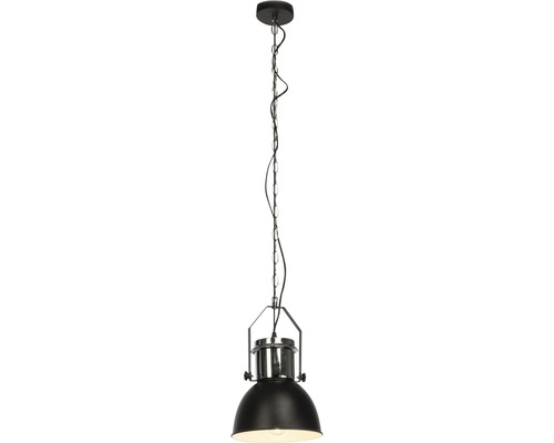 Hanglamp, 1-lichts, Ø 23 cm, zwart/chroom