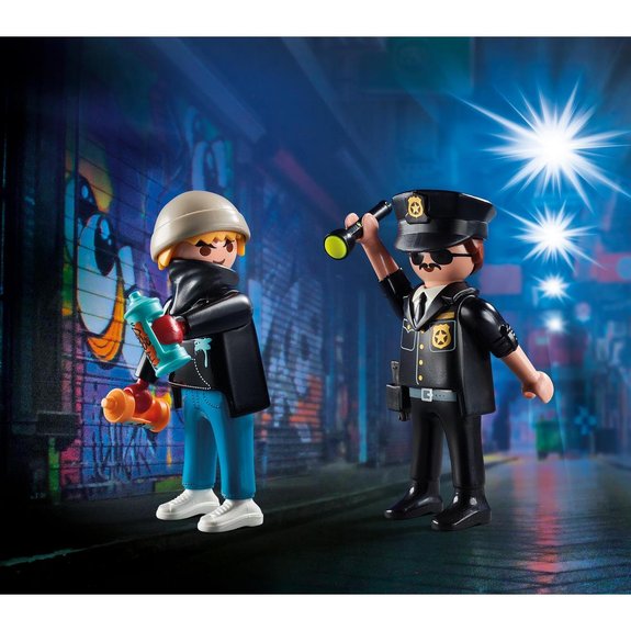 Duo Policier et taggueur Playmobil 70822