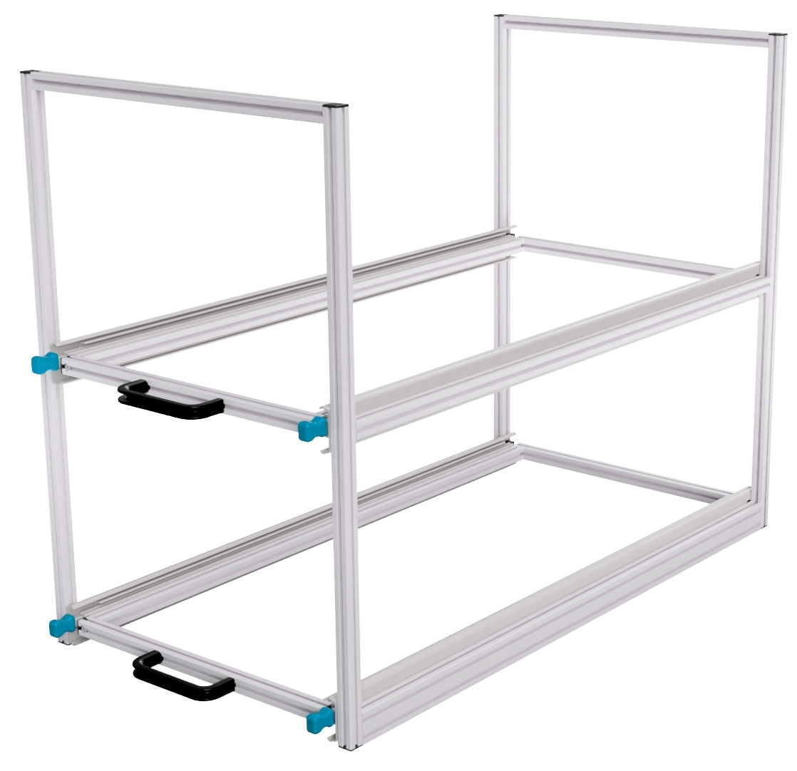 SYS-Rack Kastenwagen Heckauszug Regal-System 94 x 49 x 70 cm