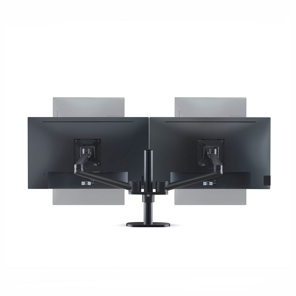 Dual Schwenkbare Aluminium Tischhalterung für 2 Monitore Arm bis 32