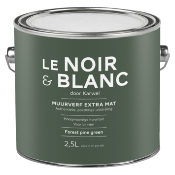 Le Noir & Blanc muurverf extra mat forest pine green 2,5 liter