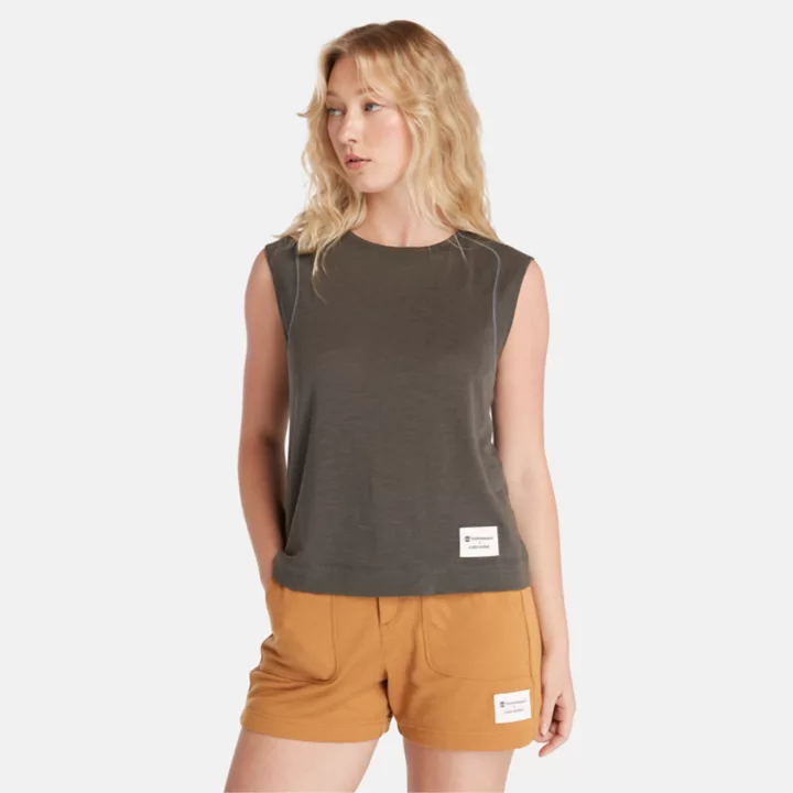 Haut sans manches Timberland x Icebreaker en laine mérinos pour femme en gris foncé