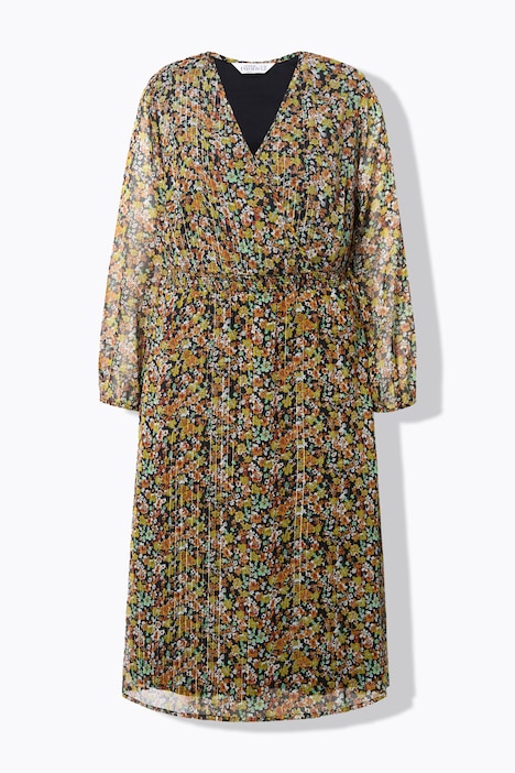Midikleid, Flower-Minimal, A-Line, elastische Taille