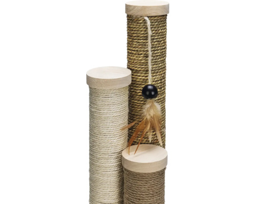 Krabmeubel ontworpen door Lotte: krabpaal Willa, 40 x 40 x 60 cm, voor katten tot 7 kg, gemaakt van sisal, jute, zeegras en hout.