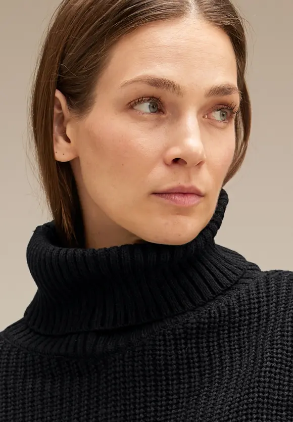 Strickkrageneinsatz - Black