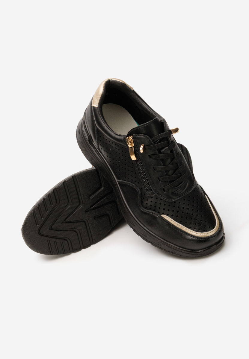 Baskets pour femme noirs Vernisa