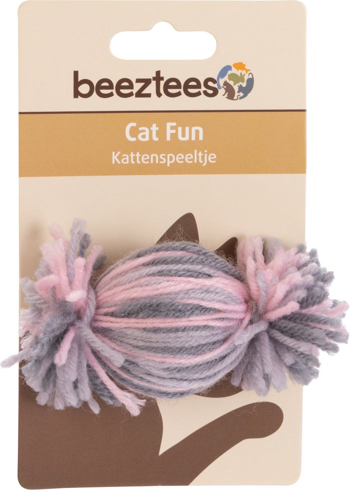 Beeztees kattenspeelgoed toffee Toffy roze/paars D 5 H 10 cm