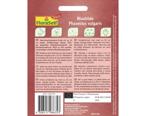 Stokbonen Blauhilde FloraSelf Select open-pollinated zaden groentezaden