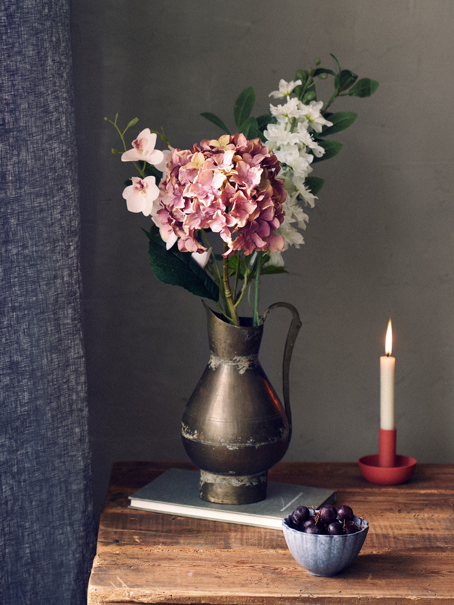 Kunstig blomst hortensie | 68 cm. | Rose
