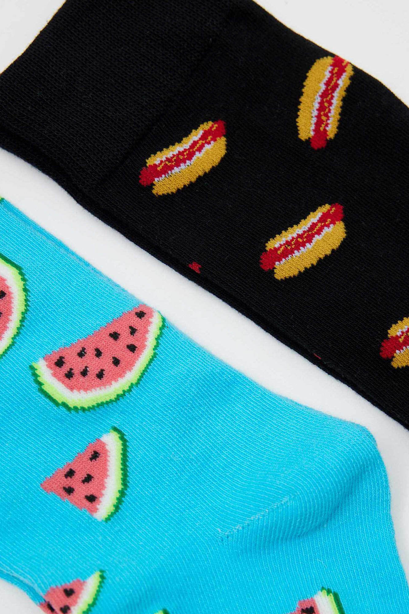 Pacote com 2 pares de meias fantasia masculinas