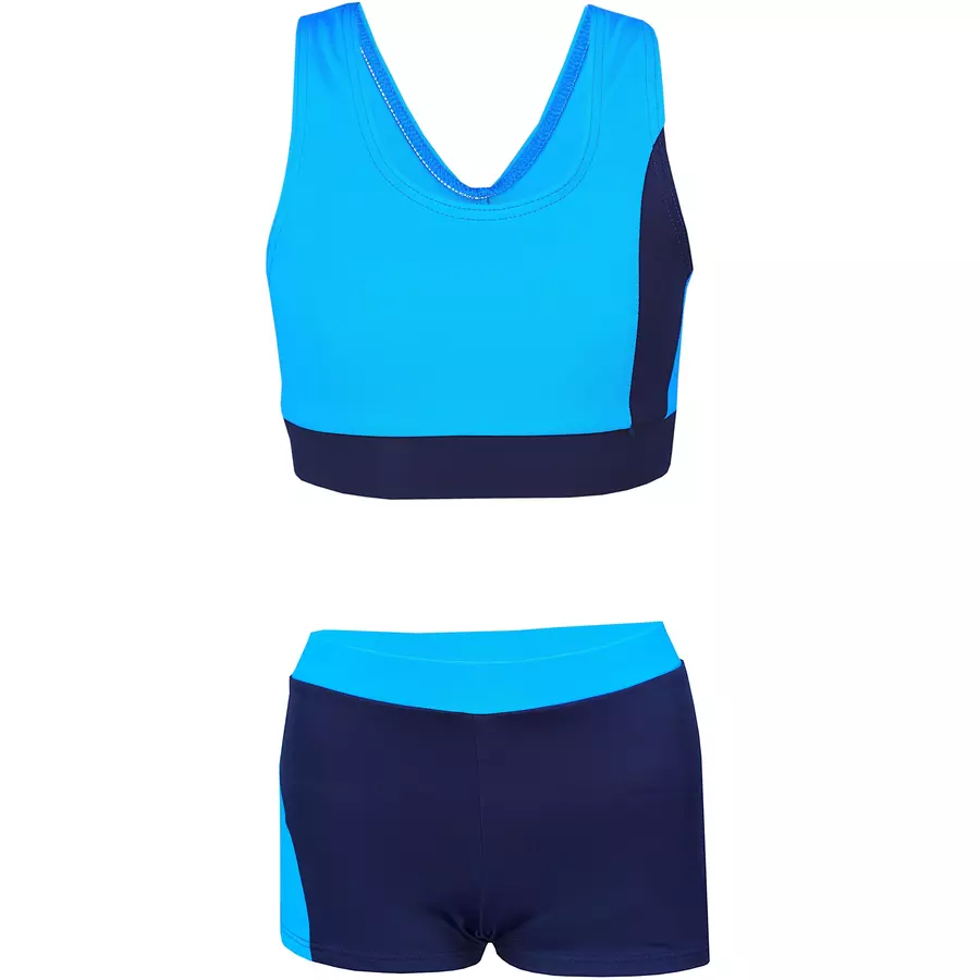 Aquarti Mädchen Sport Bikini - Racerback Bustier & Badehose dunkelgrün