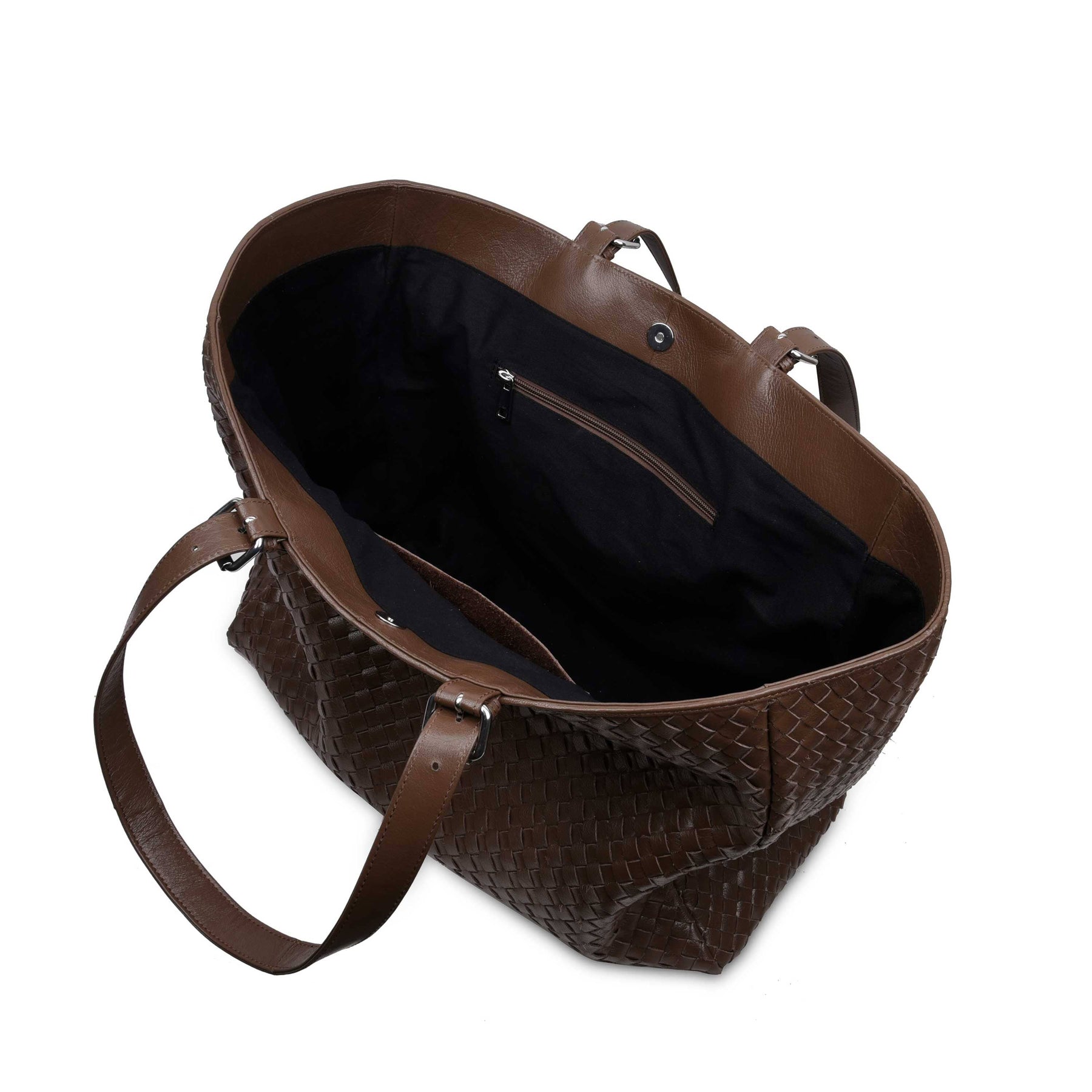 Núnoo Maxi Shopper Braided Mountain dark brown