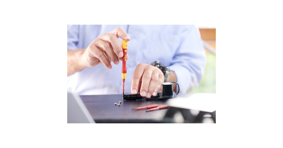 WihaFijnschroevendraaierset PicoFinish slimVario electric  (Rood/geel, 4-delig met slimBits)