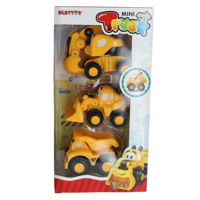 Besttoy - Baufahrzeuge - 3 Stück - 1 Set