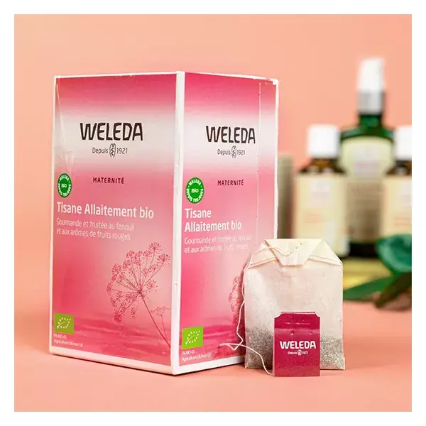 Chá de ervas para amamentação Weleda Maternity, frutos vermelhos orgânicos, 20 sachês