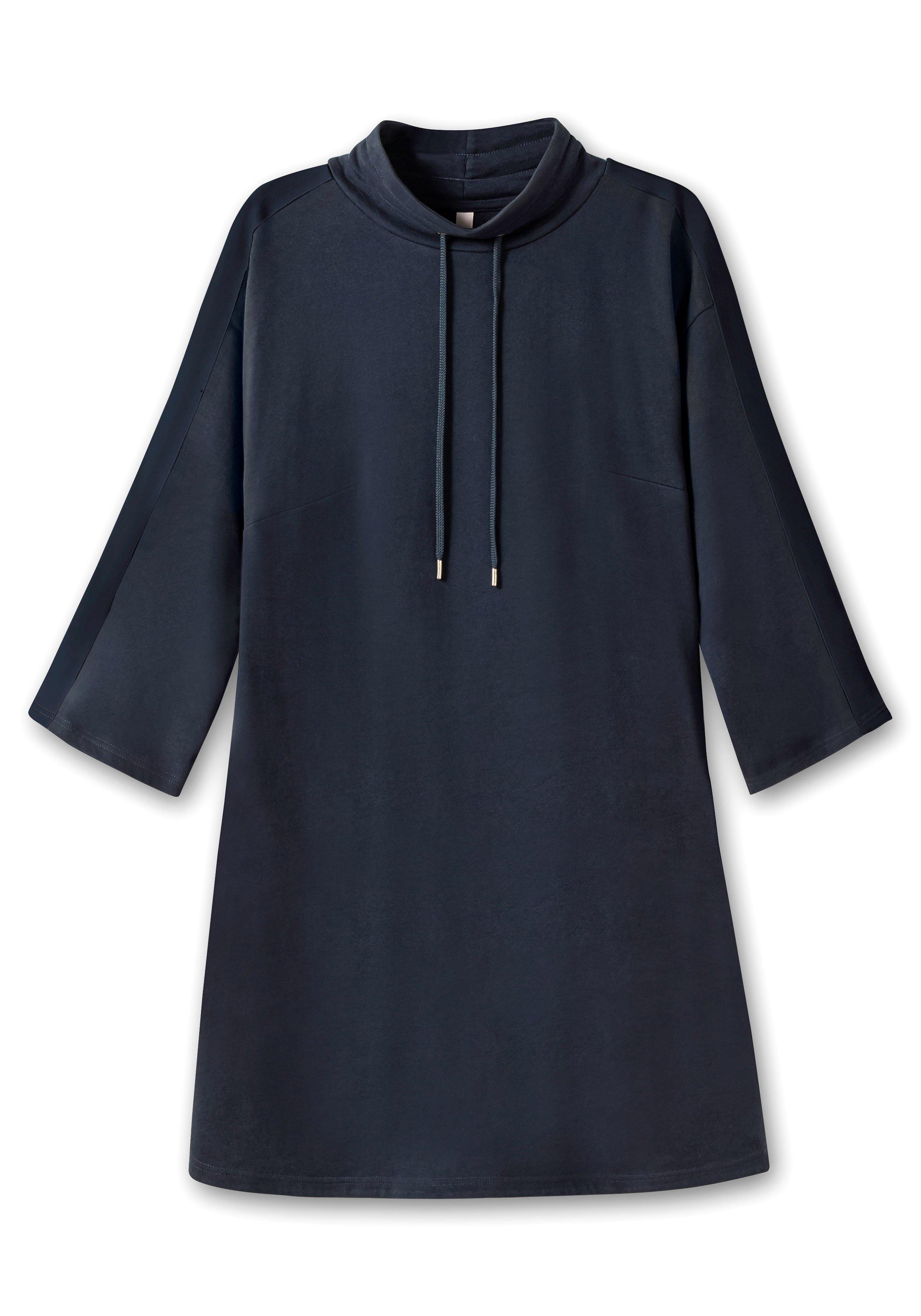 Sweatkleid mit Streifentape an Arm und Schulter