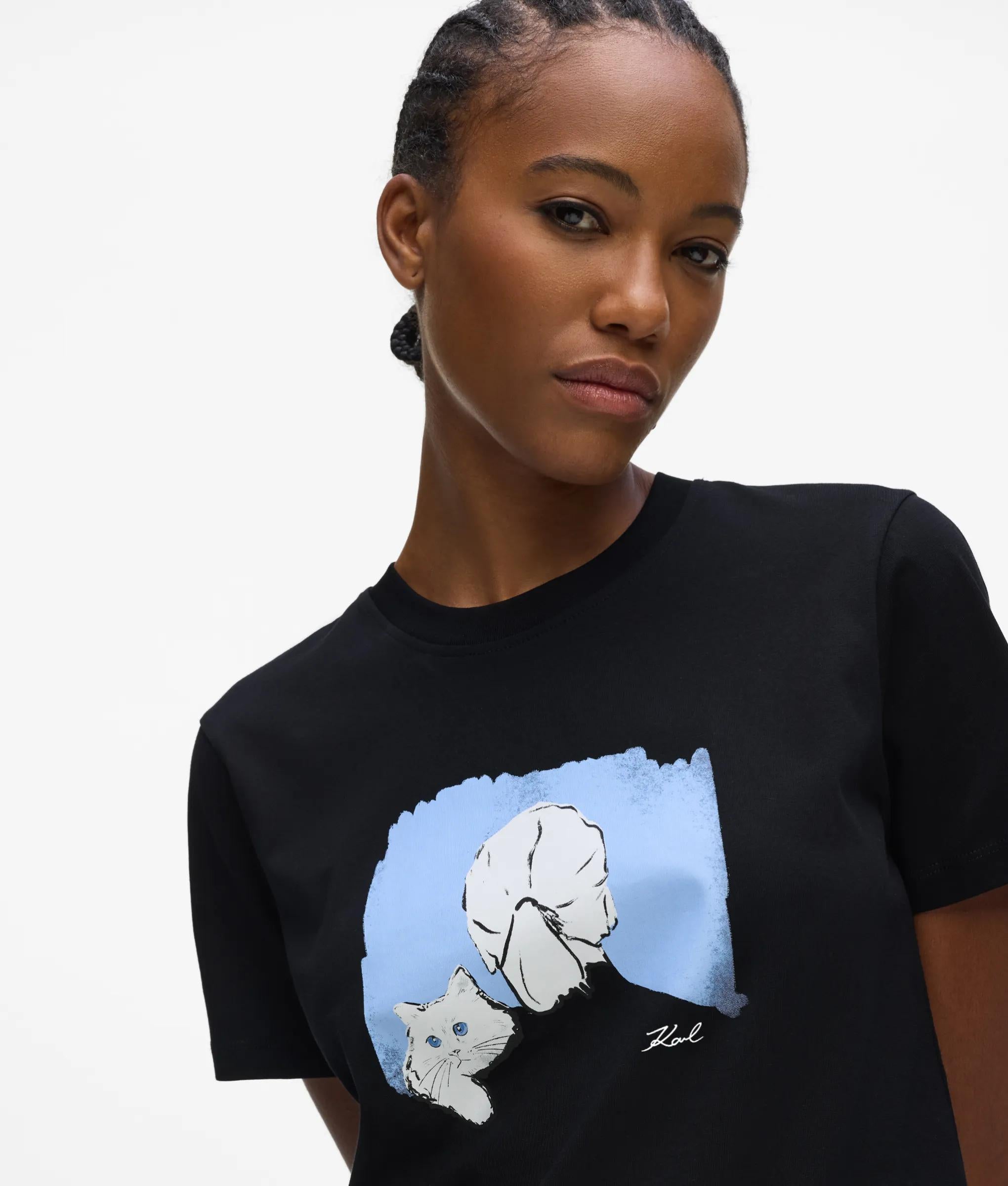 Geïllustreerd portret T-shirt