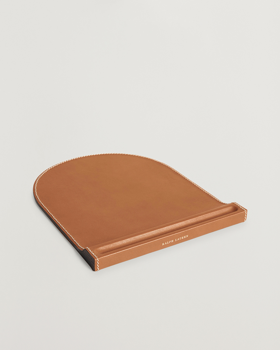 Ralph Lauren Home Brennan Leather Mouse Pad Saddle Brown