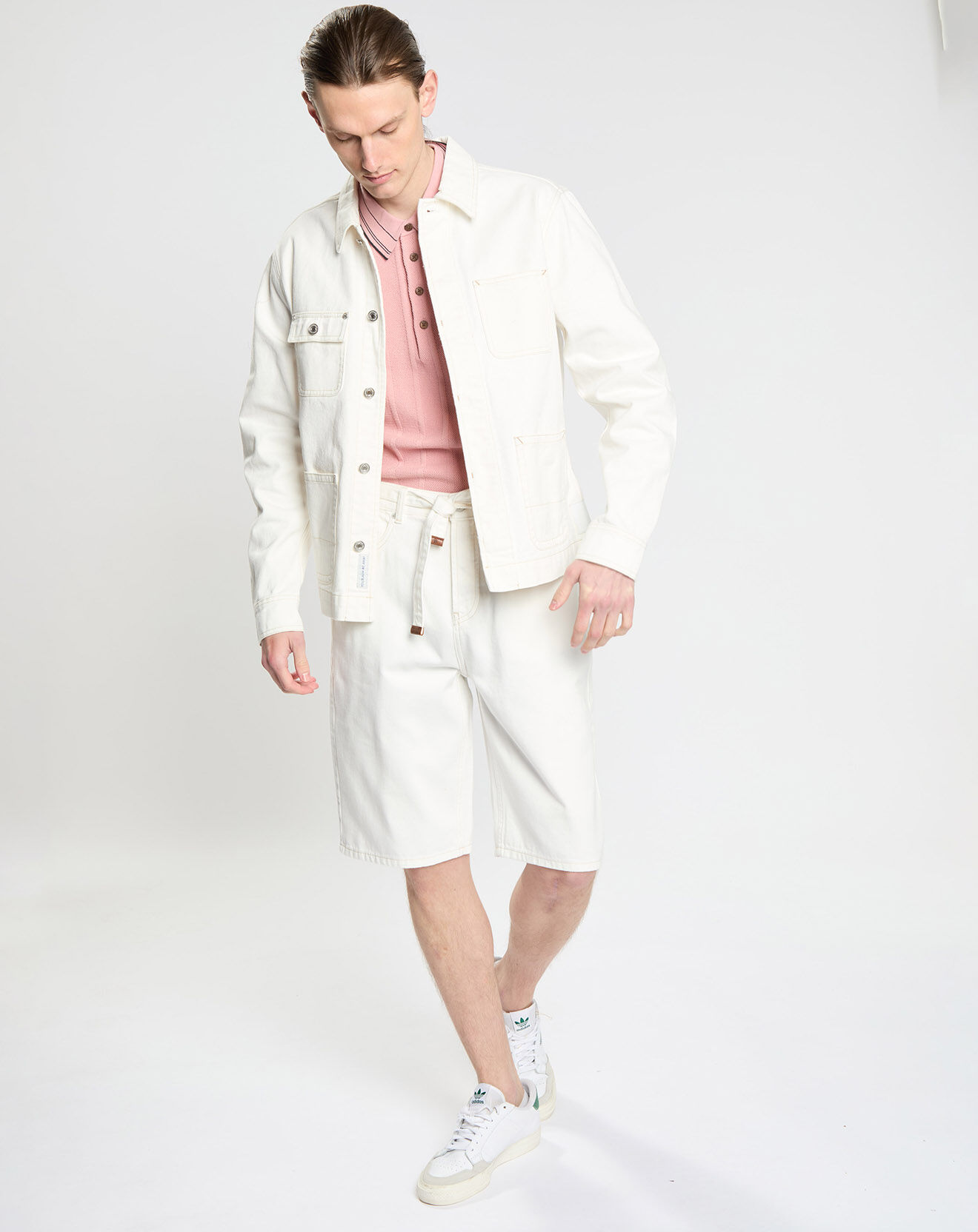 Scotch & Soda Veste en Coton Biologique Worker blanche
