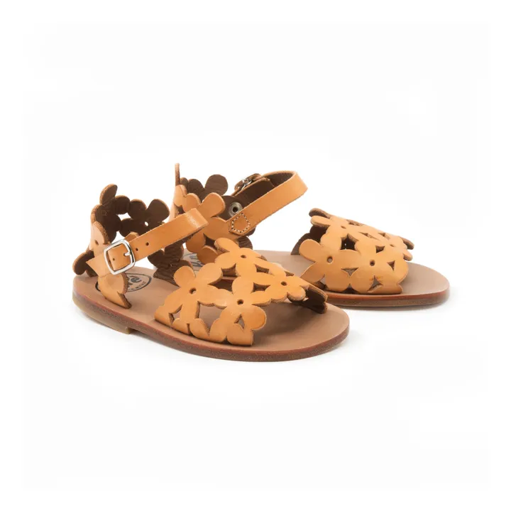 Pèpè Sandales Fleuries | Marron