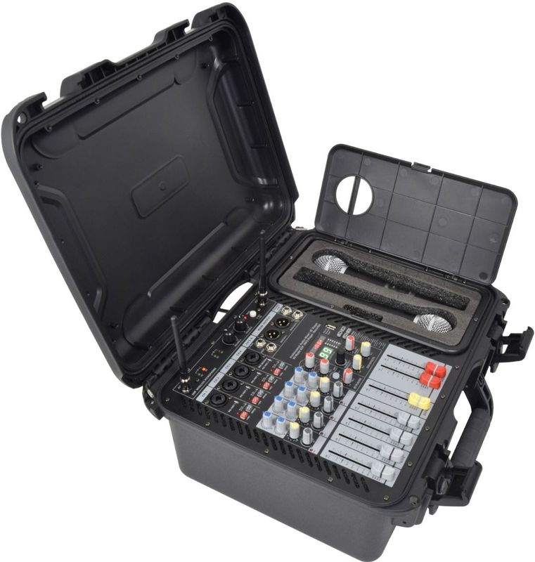Citronic - FLITE-600 - Draagbare Mixer Versterker - 2 x 300W - Met 2 Microfoons en DSP Effecten