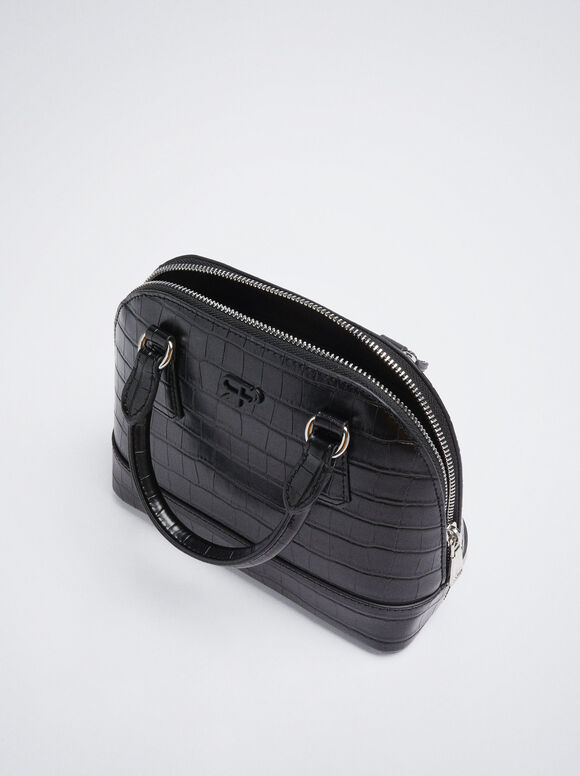 Bolsa Bandolera Grabado Animal - Negro
