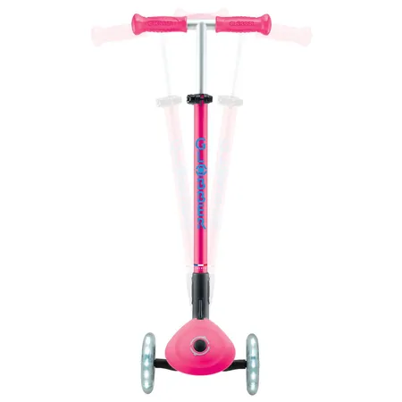 Authentic Sports Globber Primo Foldable Plus Lights fuchsia pink-hellblau, mit Leuchtrollen