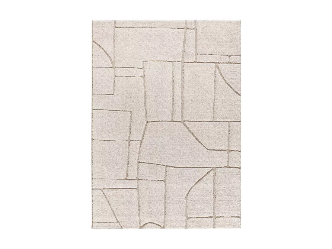 Tapis intérieur - scandinave avec relief - blanc - 80 x 150 cm - DIENA