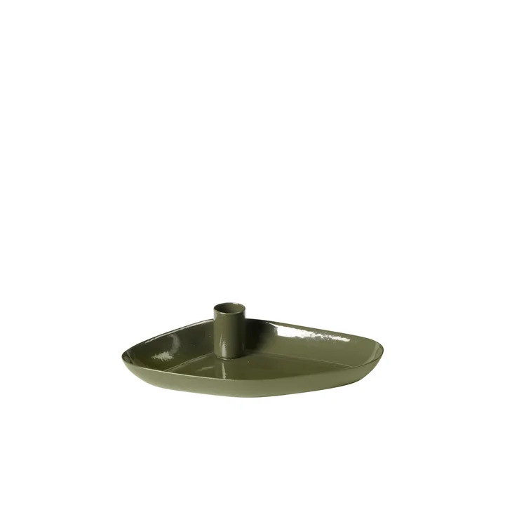 Broste Copenhagen - Mie Kerzentablett, Mini 10 x 8 x 2 cm, grape leaf green