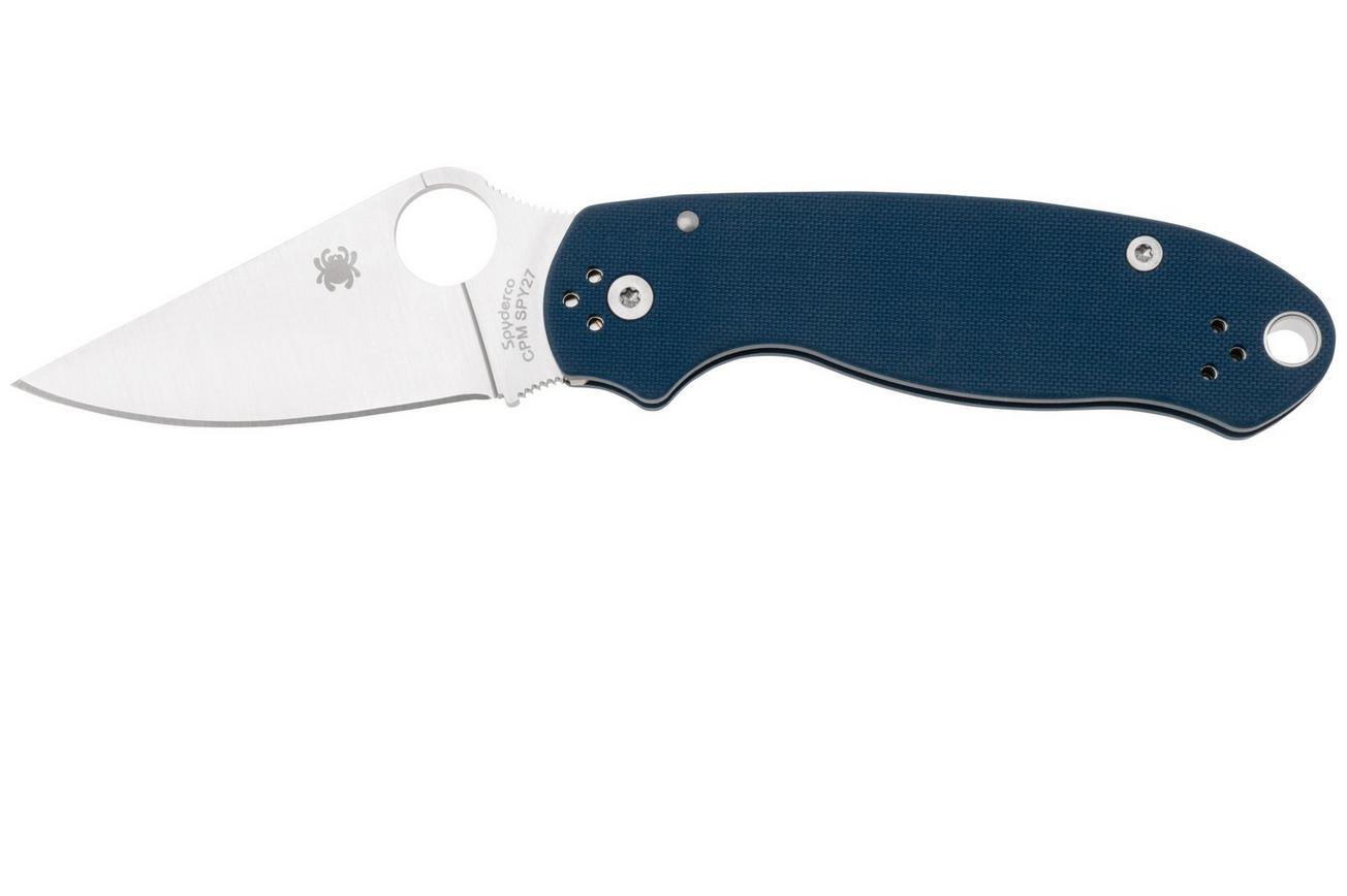 Spyderco Para 3 CPM SPY27 C223GPCBL Cobalt Blue G10 zakmes
